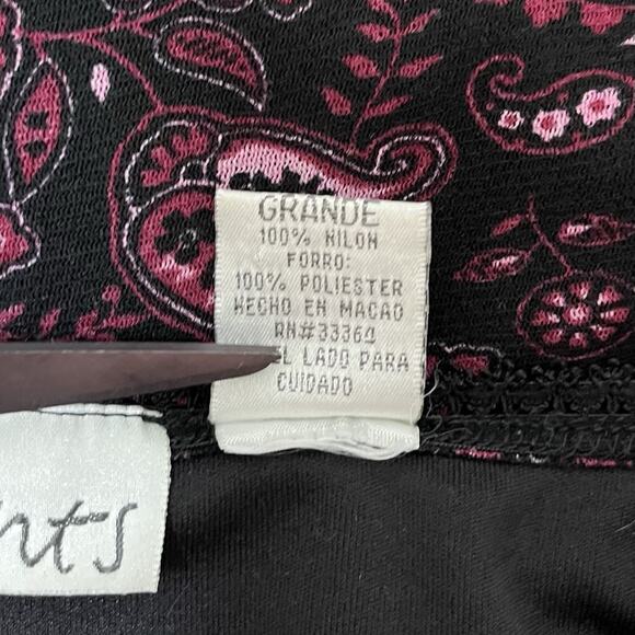 VTG Currants Paisley Mesh Sheer Babydoll Mini Dress Size L Whimsigoth Fairy Y2K - Picture 6 of 6